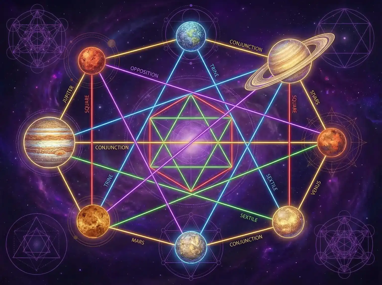行星相位解读 - 魔幻厨房演员表 | 占星学进阶